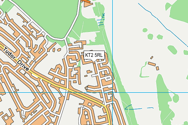 KT2 5RL map - OS VectorMap District (Ordnance Survey)