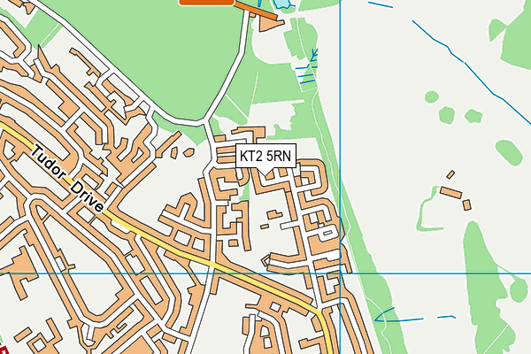 KT2 5RN map - OS VectorMap District (Ordnance Survey)