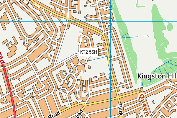 KT2 5SH map - OS VectorMap District (Ordnance Survey)