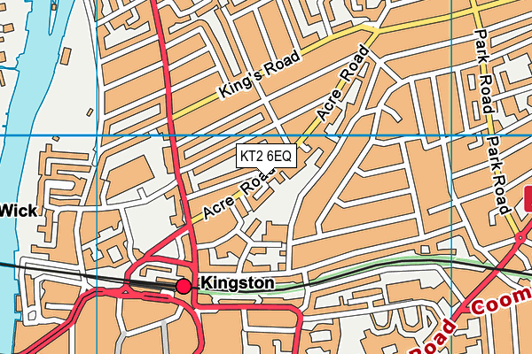 KT2 6EQ map - OS VectorMap District (Ordnance Survey)