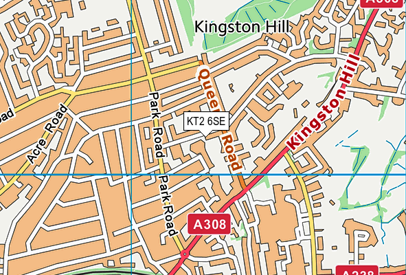 Alexandra Primary School map (KT2 6SE) - OS VectorMap District (Ordnance Survey)