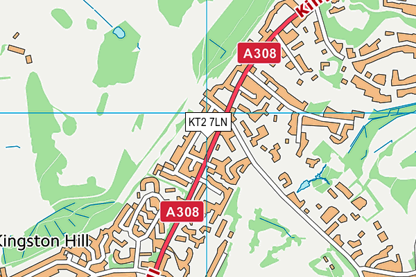 Canbury School map (KT2 7LN) - OS VectorMap District (Ordnance Survey)