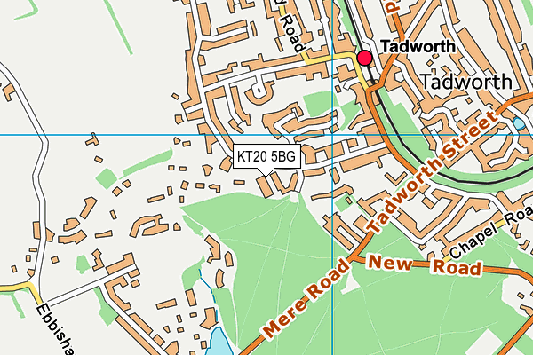 KT20 5BG map - OS VectorMap District (Ordnance Survey)