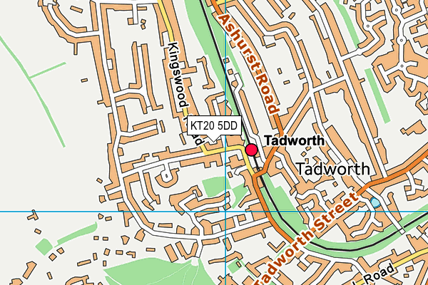 KT20 5DD map - OS VectorMap District (Ordnance Survey)