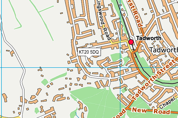 KT20 5DQ map - OS VectorMap District (Ordnance Survey)