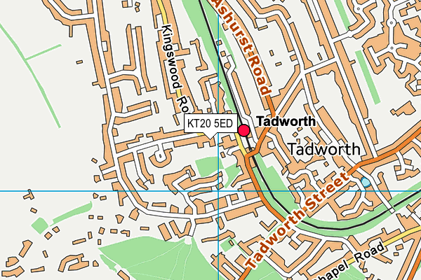 KT20 5ED map - OS VectorMap District (Ordnance Survey)