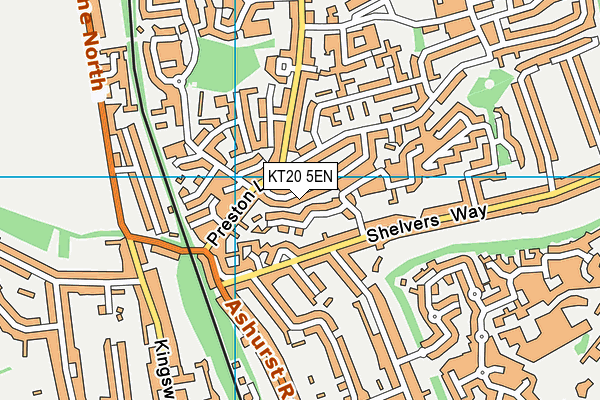 KT20 5EN map - OS VectorMap District (Ordnance Survey)