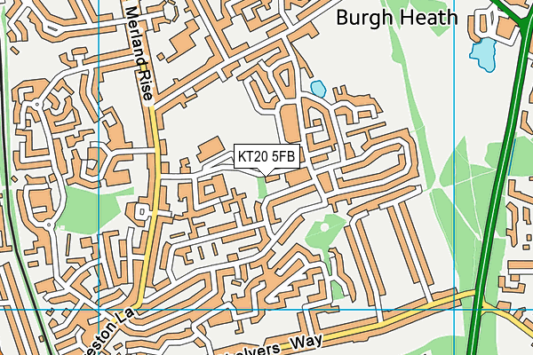 Tadworth Leisure And Community Centre map (KT20 5FB) - OS VectorMap District (Ordnance Survey)