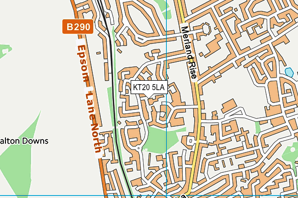 KT20 5LA map - OS VectorMap District (Ordnance Survey)