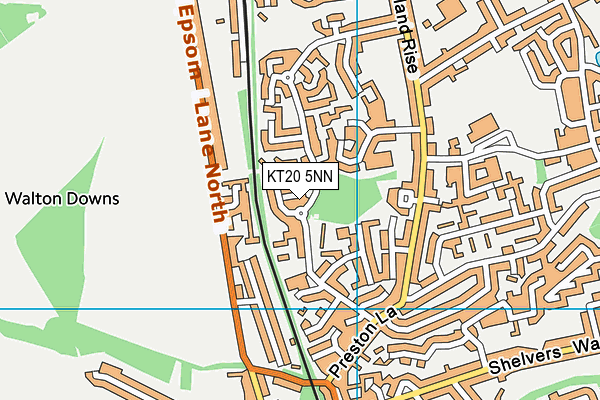 KT20 5NN map - OS VectorMap District (Ordnance Survey)