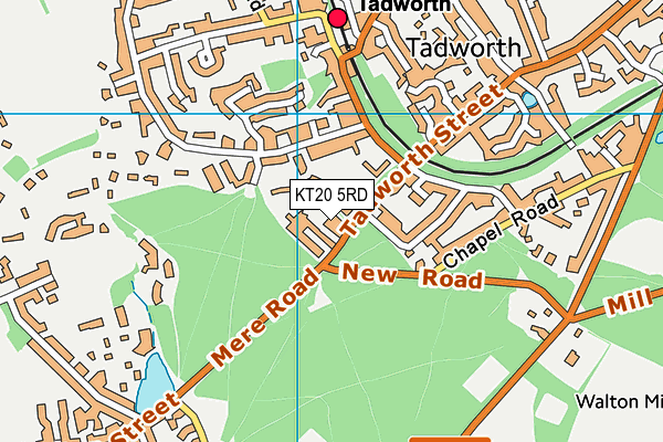 KT20 5RD map - OS VectorMap District (Ordnance Survey)