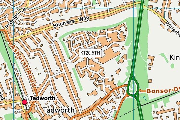 Map of REGENCY COURT (TADWORTH PARK) LIMITED at district scale