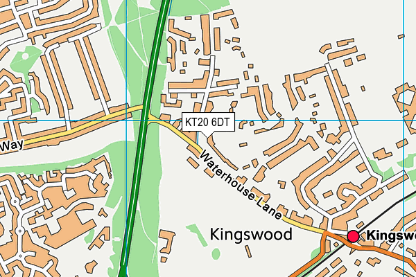 KT20 6DT map - OS VectorMap District (Ordnance Survey)