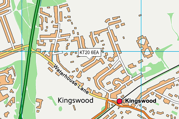 KT20 6EA map - OS VectorMap District (Ordnance Survey)