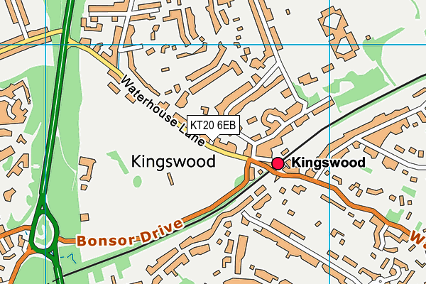KT20 6EB map - OS VectorMap District (Ordnance Survey)