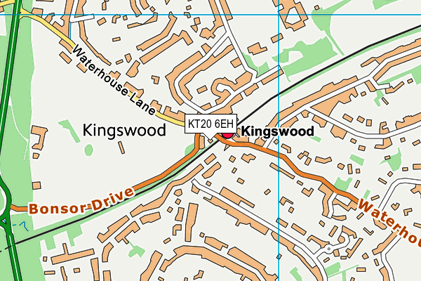 KT20 6EH map - OS VectorMap District (Ordnance Survey)