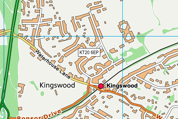 KT20 6EP map - OS VectorMap District (Ordnance Survey)
