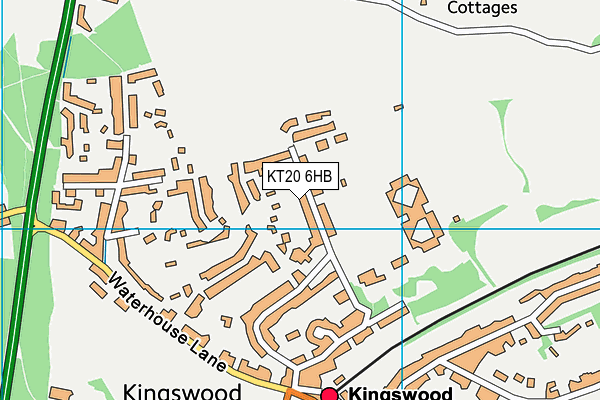 KT20 6HB map - OS VectorMap District (Ordnance Survey)