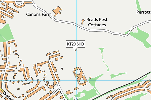 KT20 6HD map - OS VectorMap District (Ordnance Survey)