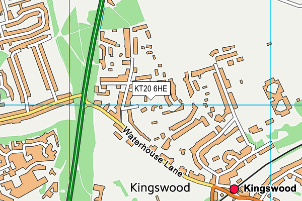 KT20 6HE map - OS VectorMap District (Ordnance Survey)