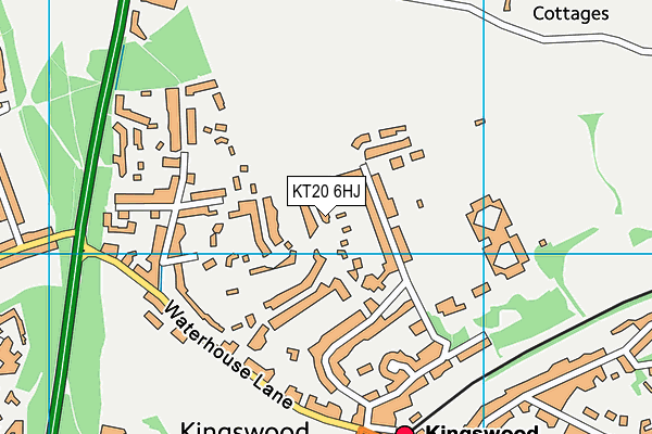 KT20 6HJ map - OS VectorMap District (Ordnance Survey)