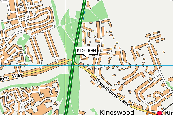 KT20 6HN map - OS VectorMap District (Ordnance Survey)