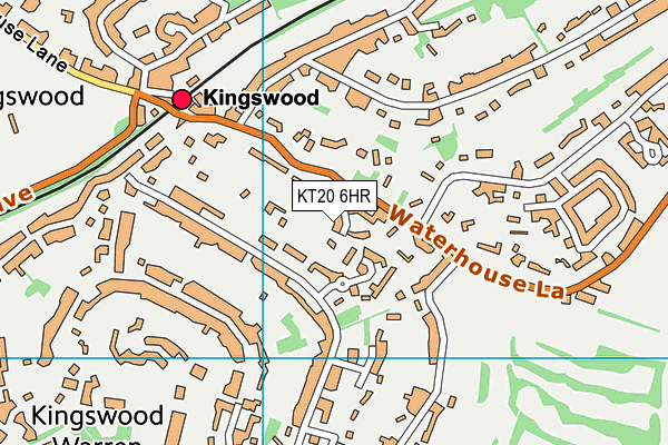 KT20 6HR map - OS VectorMap District (Ordnance Survey)