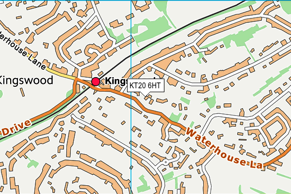 KT20 6HT map - OS VectorMap District (Ordnance Survey)