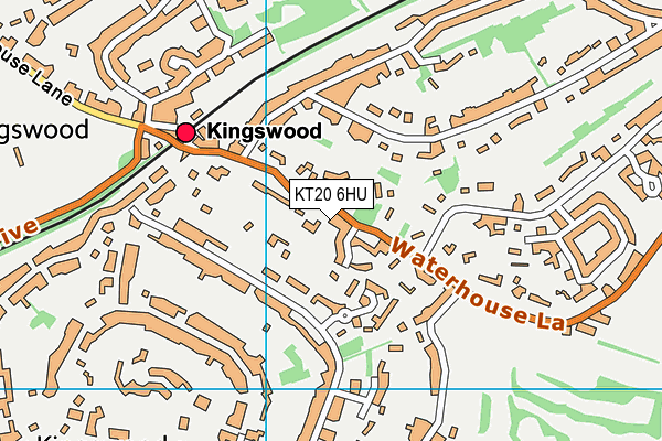 KT20 6HU map - OS VectorMap District (Ordnance Survey)