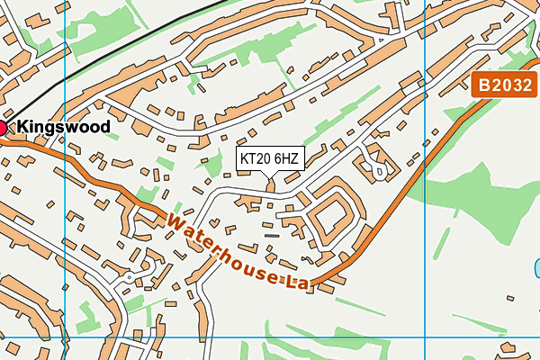 KT20 6HZ map - OS VectorMap District (Ordnance Survey)