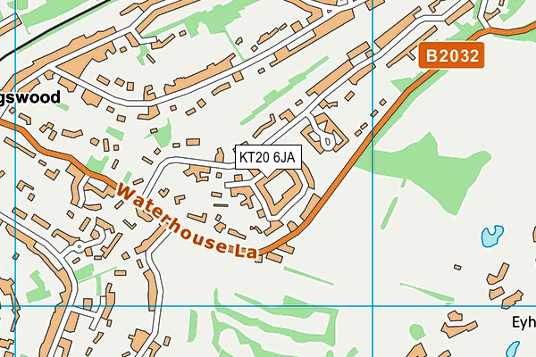 KT20 6JA map - OS VectorMap District (Ordnance Survey)