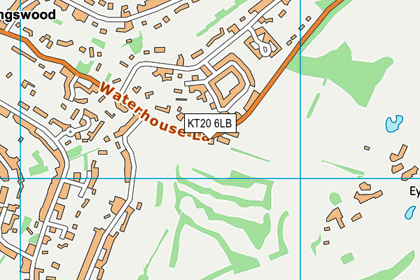 KT20 6LB map - OS VectorMap District (Ordnance Survey)