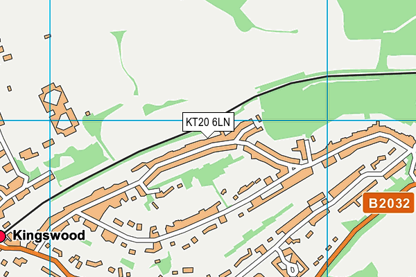 KT20 6LN map - OS VectorMap District (Ordnance Survey)