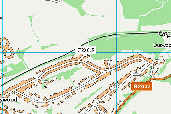 KT20 6LR map - OS VectorMap District (Ordnance Survey)