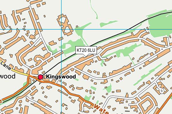 KT20 6LU map - OS VectorMap District (Ordnance Survey)