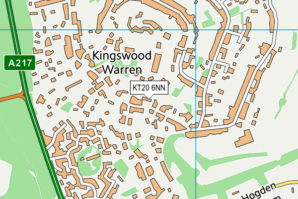 KT20 6NN map - OS VectorMap District (Ordnance Survey)