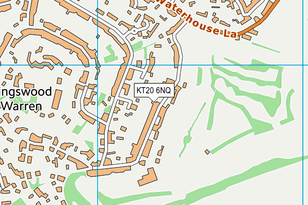 KT20 6NQ map - OS VectorMap District (Ordnance Survey)