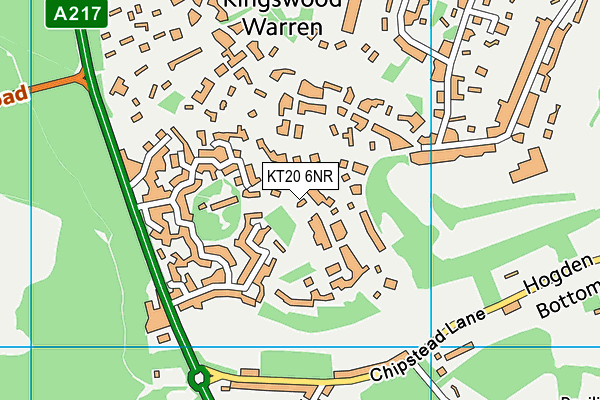 KT20 6NR map - OS VectorMap District (Ordnance Survey)