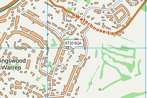 KT20 6QA map - OS VectorMap District (Ordnance Survey)