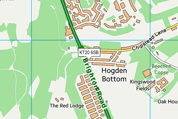 KT20 6SB map - OS VectorMap District (Ordnance Survey)