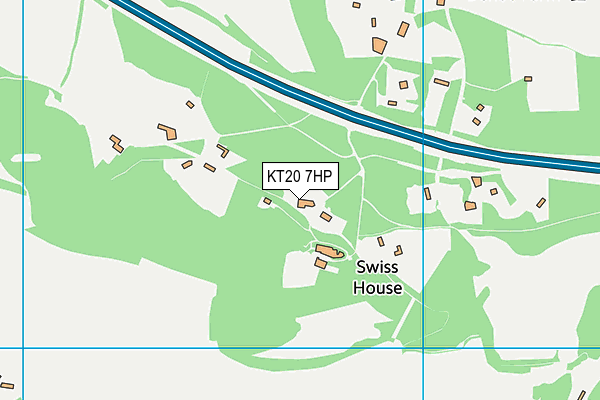 KT20 7HP map - OS VectorMap District (Ordnance Survey)