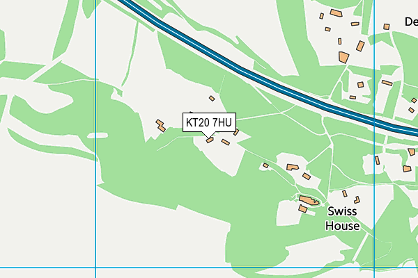 KT20 7HU map - OS VectorMap District (Ordnance Survey)