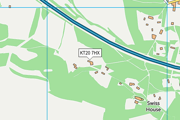 KT20 7HX map - OS VectorMap District (Ordnance Survey)