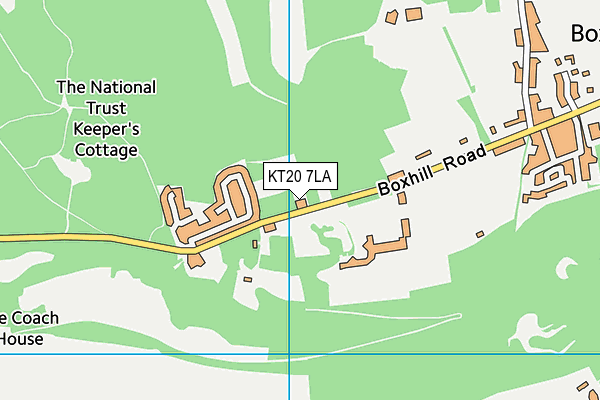 KT20 7LA map - OS VectorMap District (Ordnance Survey)
