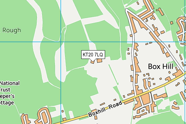 KT20 7LQ map - OS VectorMap District (Ordnance Survey)