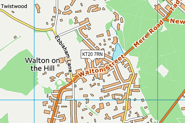 KT20 7RN map - OS VectorMap District (Ordnance Survey)