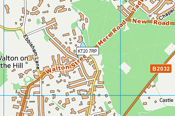 KT20 7RP map - OS VectorMap District (Ordnance Survey)