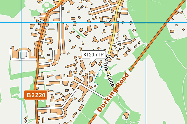 Walton Heath Golf Club map (KT20 7TP) - OS VectorMap District (Ordnance Survey)
