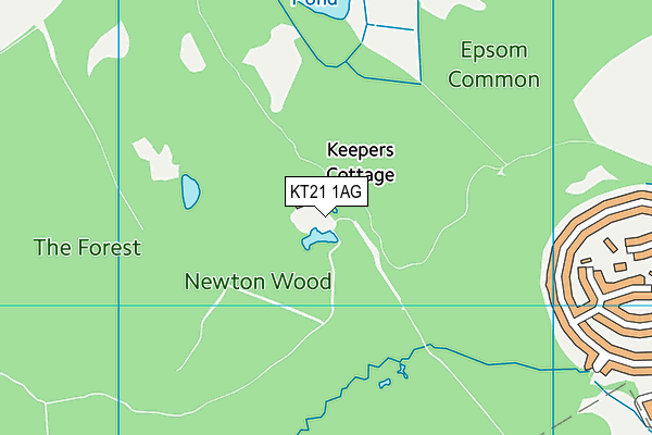 KT21 1AG map - OS VectorMap District (Ordnance Survey)