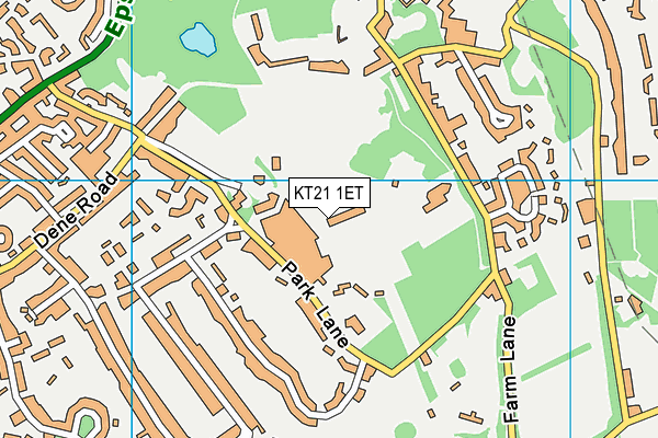 KT21 1ET map - OS VectorMap District (Ordnance Survey)